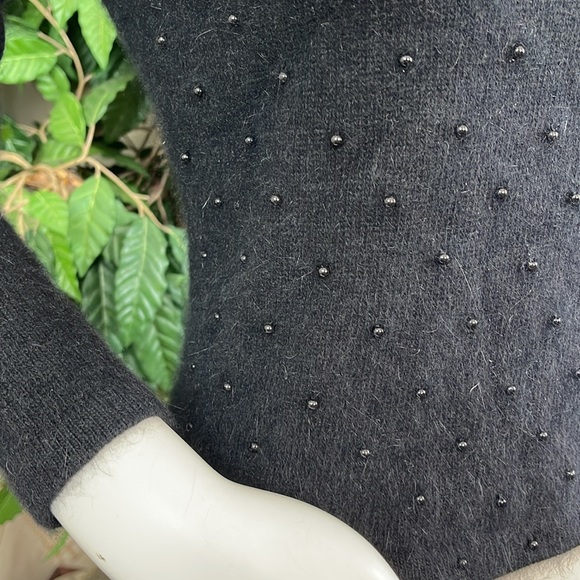 ANGORA YARN BEAD EMBELLISHED SWEATER - Picture 3 of 8